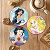 8pcs Cartoon DIY Diamond Painting Holz Untersetzer Kits mit Halter (Prinzessin)