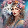 (Multi-Style) Girl And Animal-11CT Stamped Cross Stitch 50*50cm/19.69*19.69in tapestrymarket