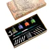 Starry Sky Glass Fountain Dip Pen Stationery English Calligraphy Pen Gift