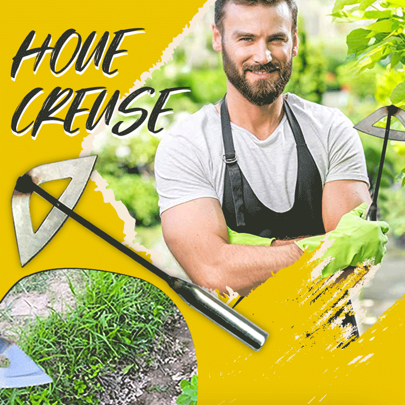 ✨Meilleure vente2021  ✨Houe creuse tout acier trempé tenue à la main
