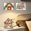 Diamond Painting Wooden Christmas House Desktop Decor Ornaments
