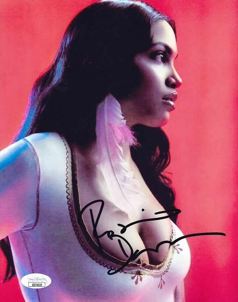 Rosario Dawson autographed signed autograph auto sexy 8x10 cleavage Photo Poster painting JSA