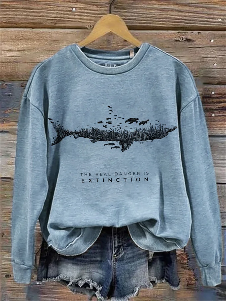 The Real Danger Is Extinction Ocean Protect Sweatshirt