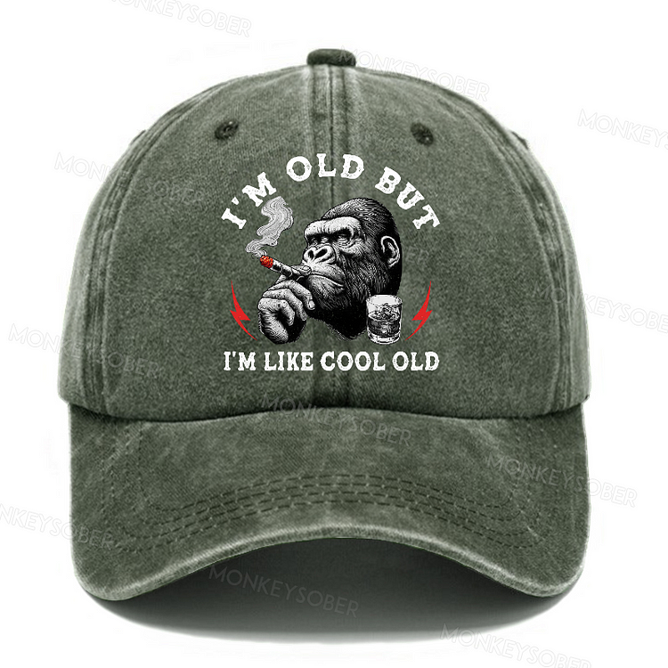 I'm Old But I'm Like Cool Old Washed Baseball Caps