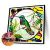 Combo Kit（4PCS)-Diamond Painting-DIY DIY Full Round Drill Hummingbird Stain Glass (30*30CM)