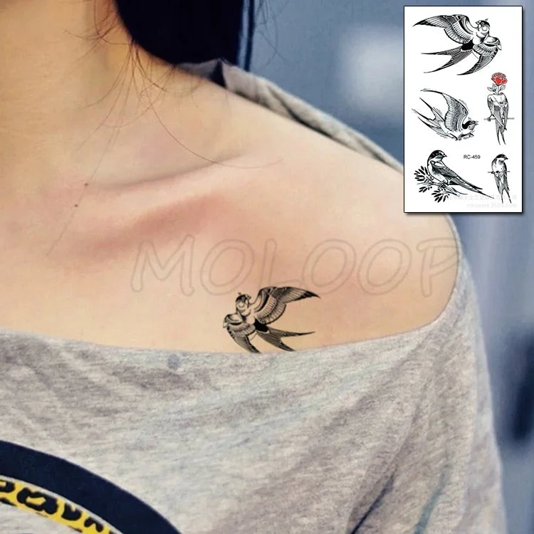 Water Transfer Tattoo Sexy Red Lips Print Tattoo Body Art Waterproof Temporary Fake Flash Tattoo for Man Woman Kid 10.5*6cm
