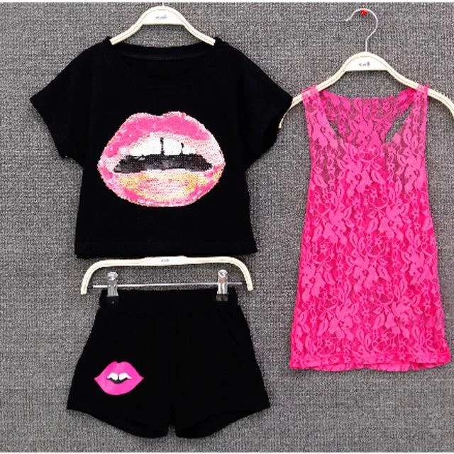 Summer Kid European Style Top T Shirt Shorts Clothes