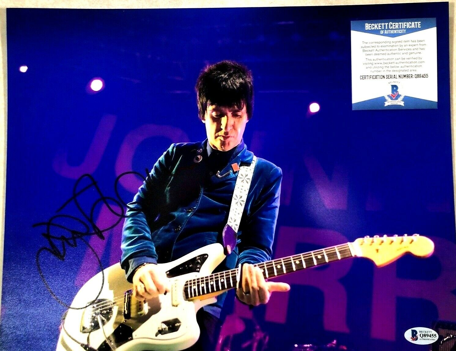 The Smiths JOHNNY MARR Signed 11x14 Photo Poster painting BECKETT Q89455