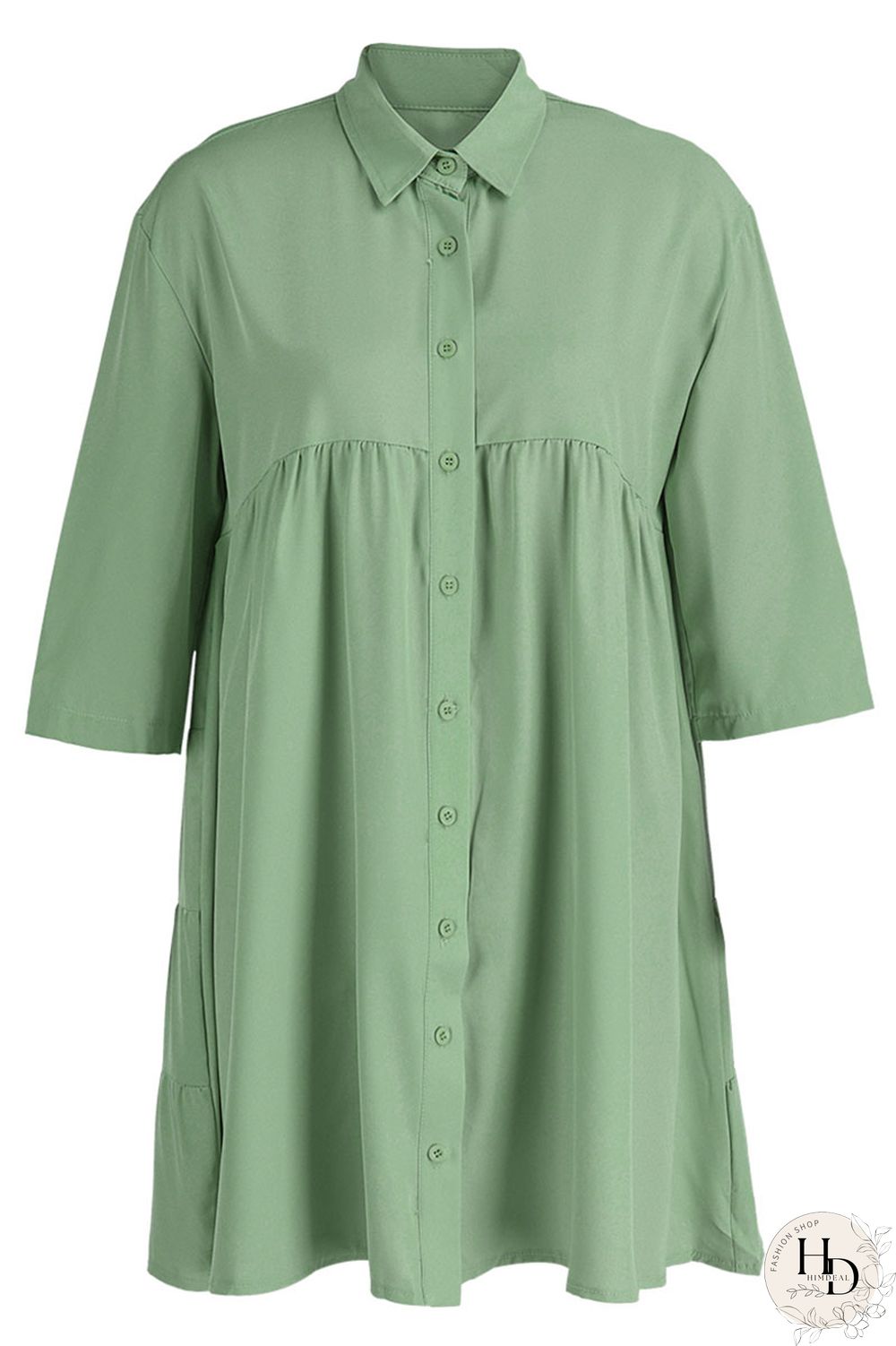 Black Casual Solid Patchwork Buckle Turndown Collar A Line Dresses