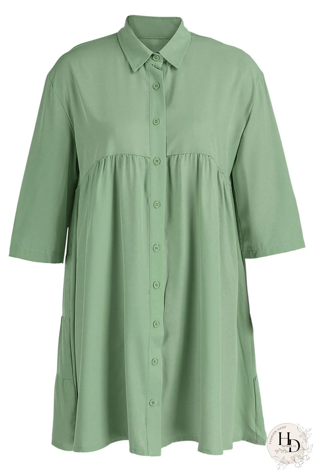 Black Casual Solid Patchwork Buckle Turndown Collar A Line Dresses