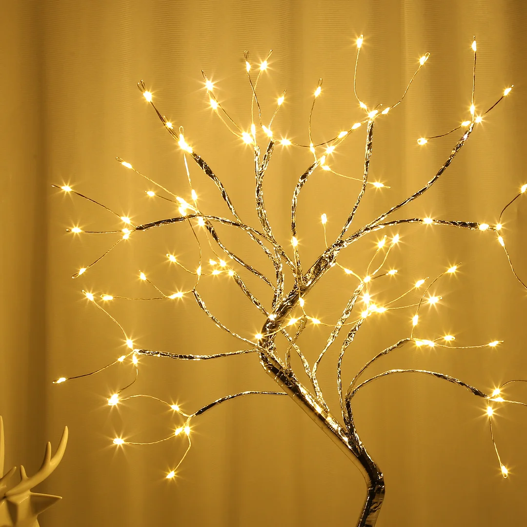 20 inch Tabletop Bonsai Tree Light, 108 LED Copper Wire Lamp (Warm White)