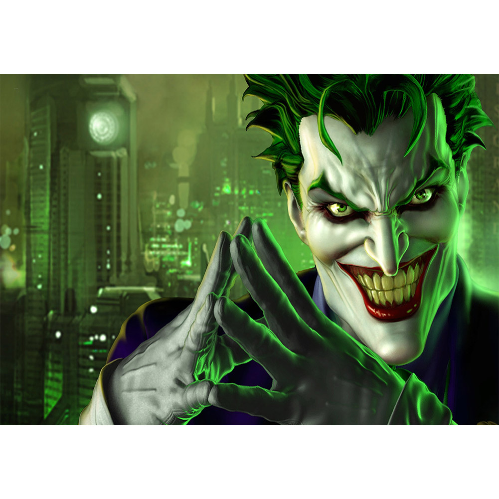 

45*30CM - Round Drill Diamond Painting - Joker, 501 Original