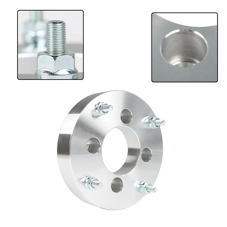 SEBLAFF 4pcs Silver 1.5in 4 x 110 to 4 x 156 Wheel Spacers Adapters 90mm Hub Bore & 3/8in - 24 Studs