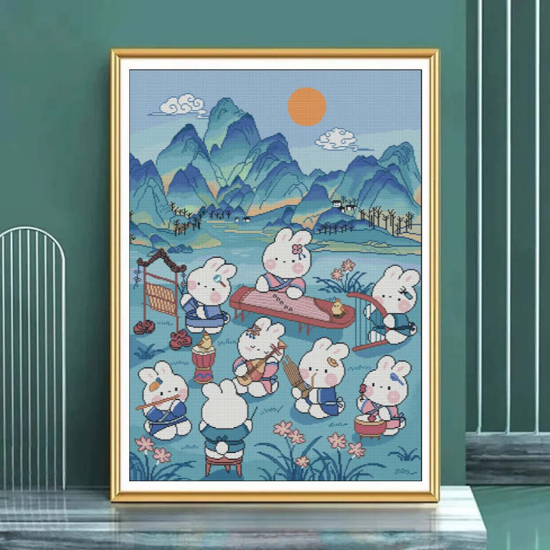 [ZZ1570-Qingping Le Mengtu]  Painting Fairy Cross Stitch