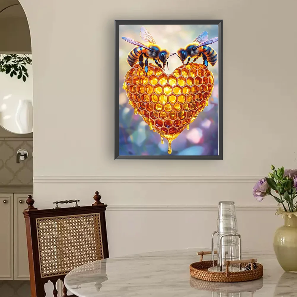 Diamond Painting - Full Round Drill - Flower Bee(Canvas|30*40cm)