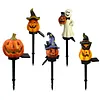 Solar Pumpkin Stake Light Resin Halloween Outdoor Garden Decorative Lamp