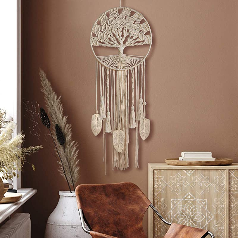 Tree of Life Moon Macrame Wall Hanging