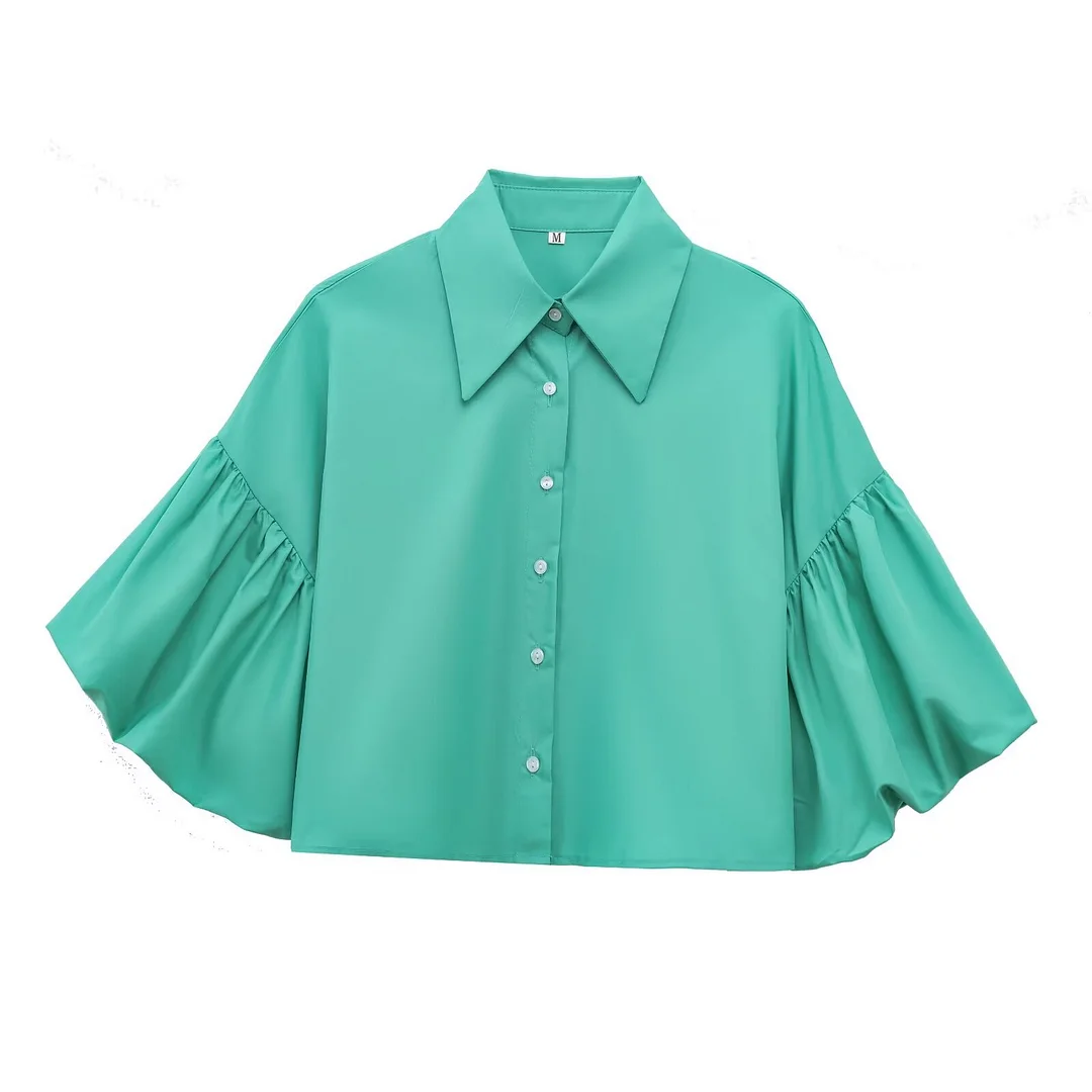 Nigikala Nigikala Sleeves Loose Open-Sleeve Shirt Top 2025 Spring New Women's Clothing E48720