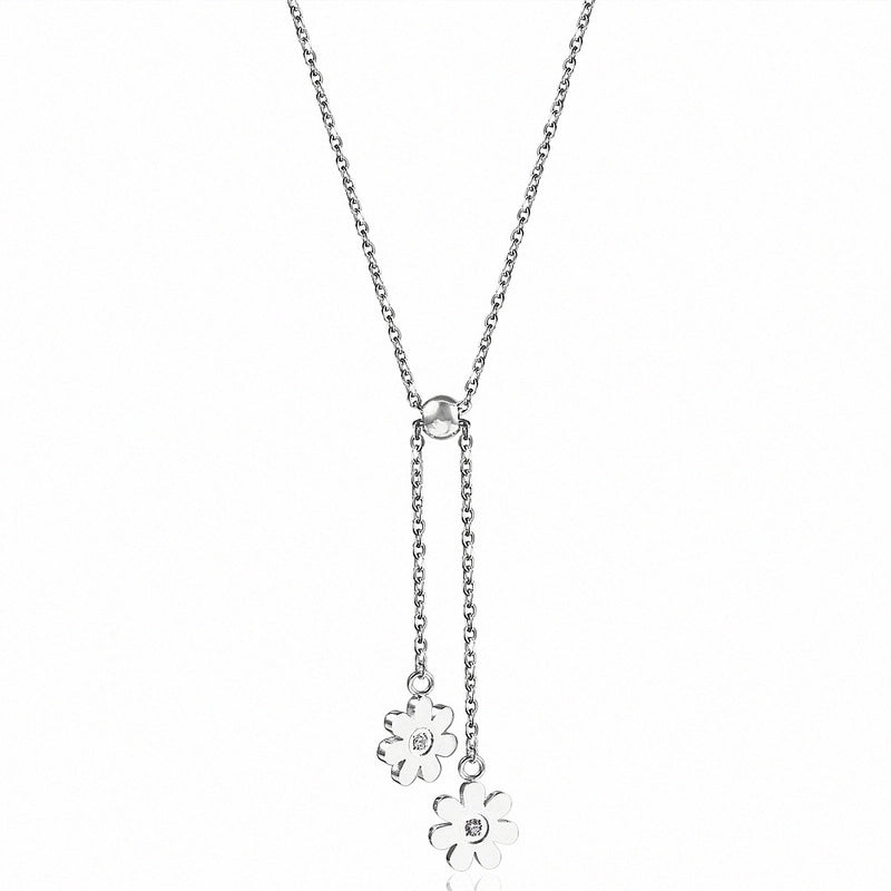 304 Stainless Steel 18K Gold Plated Casual Minimalist Plating Flower Pendant Necklace