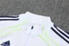 Kids Kit Real Madrid 25-26 1/4 Zip Tracksuit White Retro Version Chandal