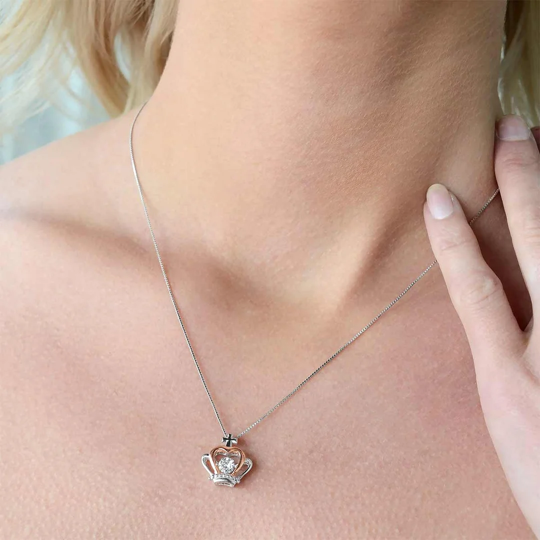 To My Badass Daughter - Luxe Crown Necklace Gift Set