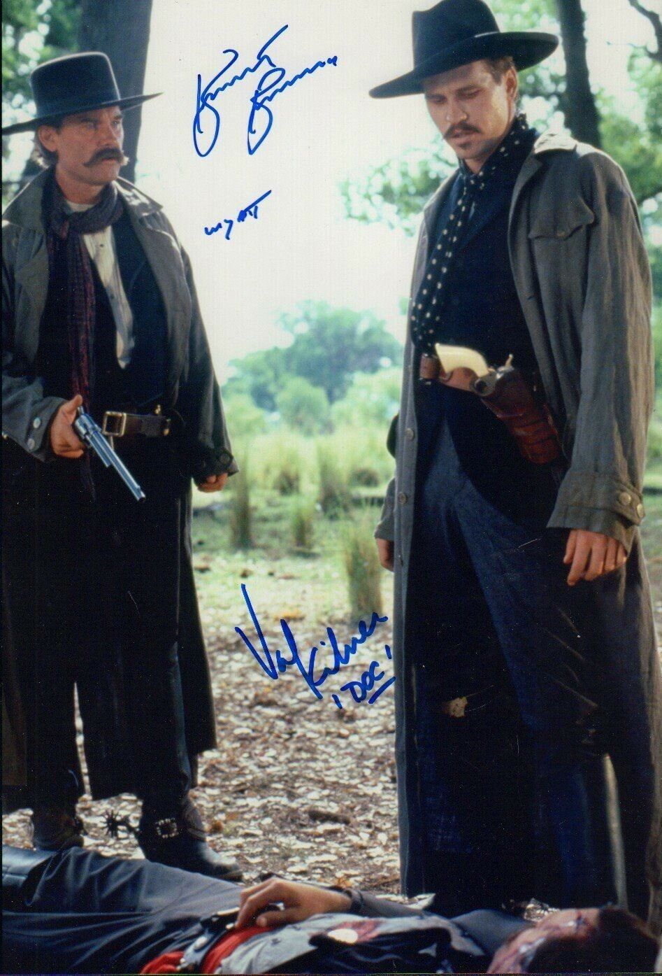 KURT RUSSELL & VAL KILMER Signed 'Tombstone' Photo Poster paintinggraph - Film Actors - reprint