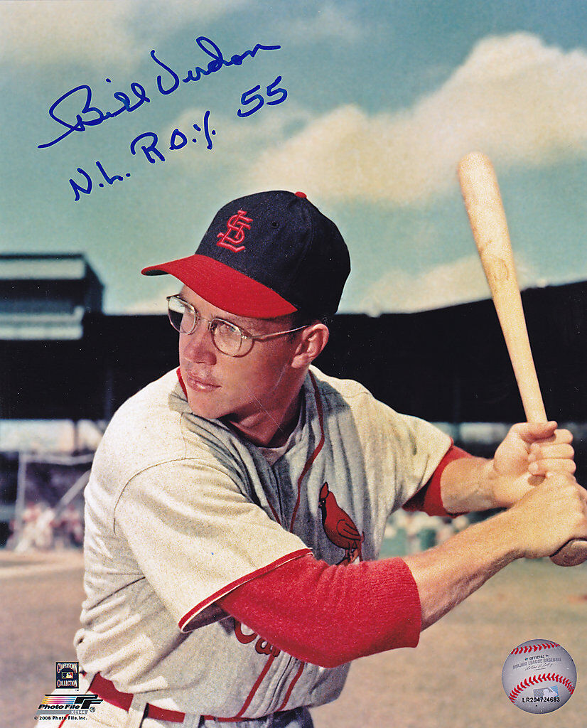 BILL VIRDON ST. LOUIS CARDINALS NL ROY 55 ACTION SIGNED 8x10