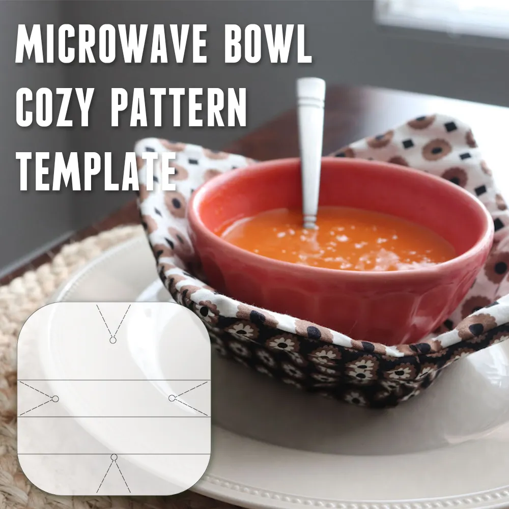 Microwave Bowl Cozy Pattern Template