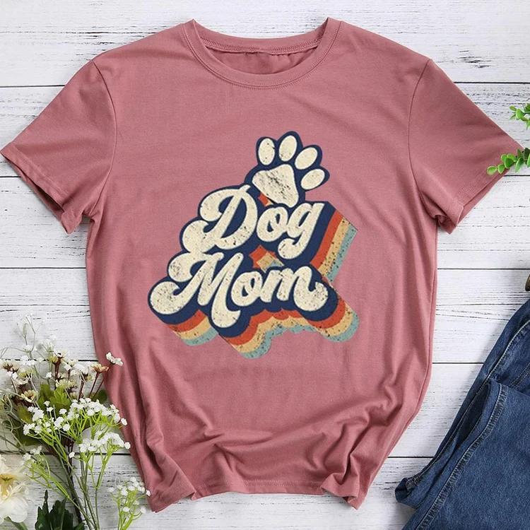 Dog Mom Retro Pet Animal Lover T-shirt Tee -01634-CB