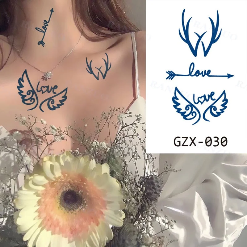 Waterproof Temporary Tattoos Stickers Temporary Tattoo for Women Men Fashion Art Tatoo Sticker Chest Stickers Neck Tattoo Fake