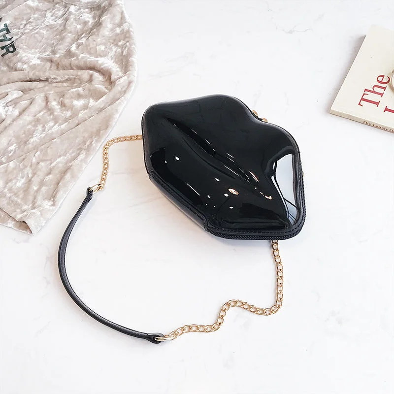 Evening Bag Glossy Lip-Shaped Clutch Bag