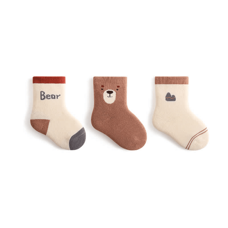 3 Pairs Baby Toddler Animal Warm Socks