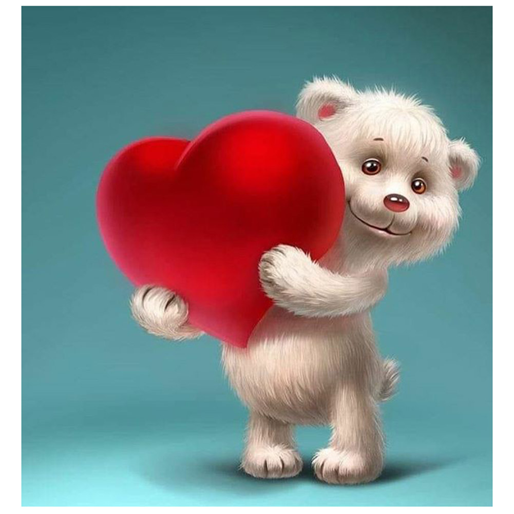 

Heart - 11CT Stamped Cross Stitch - 50*50CM, 501 Original