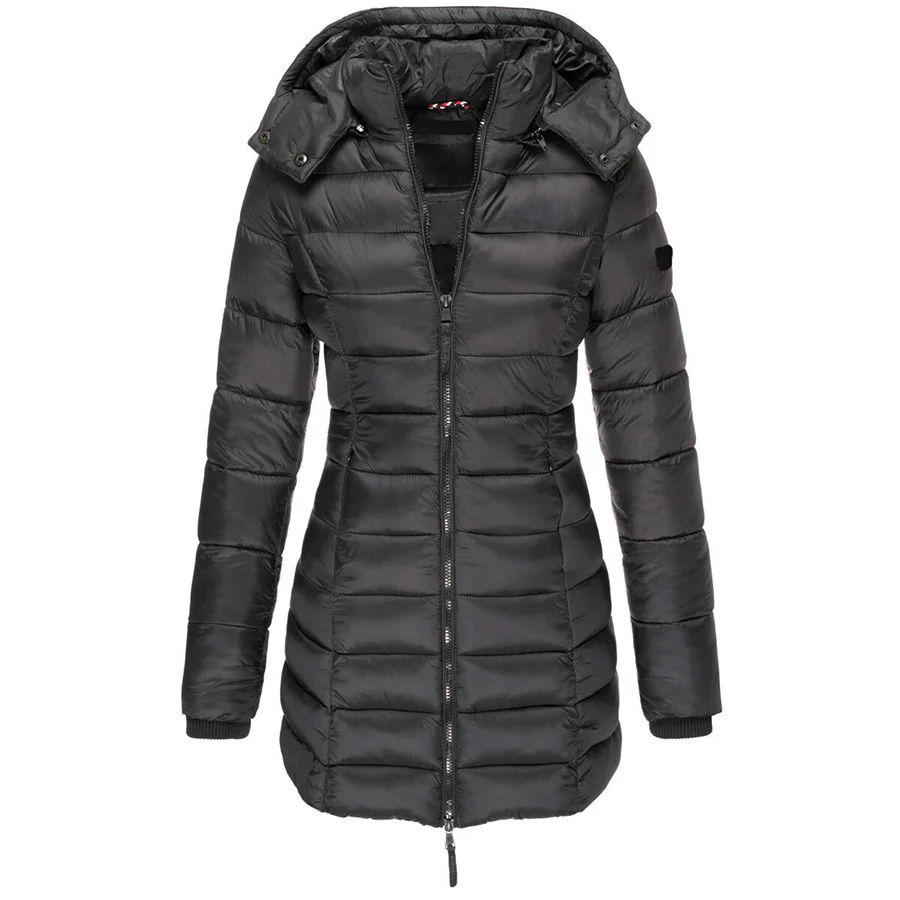 Women's Mid-length Slim-fit Padded Jacket Warm Down Padded Jacket