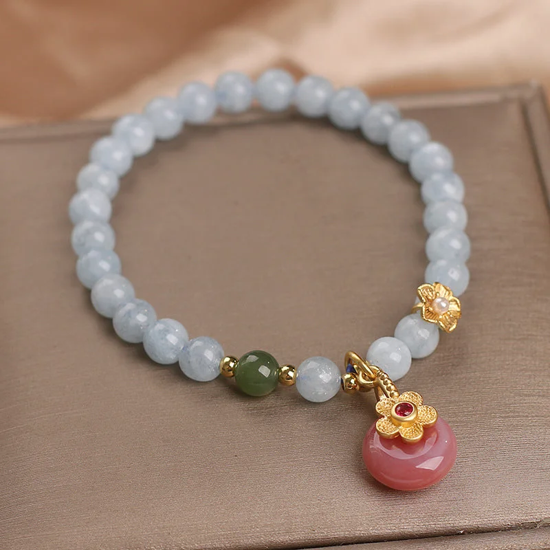 Lucky Buckle &bull; Aquamarine Bracelet