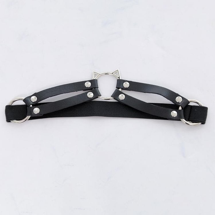 Cat Hollow Out Leather Thigh Harness SP168