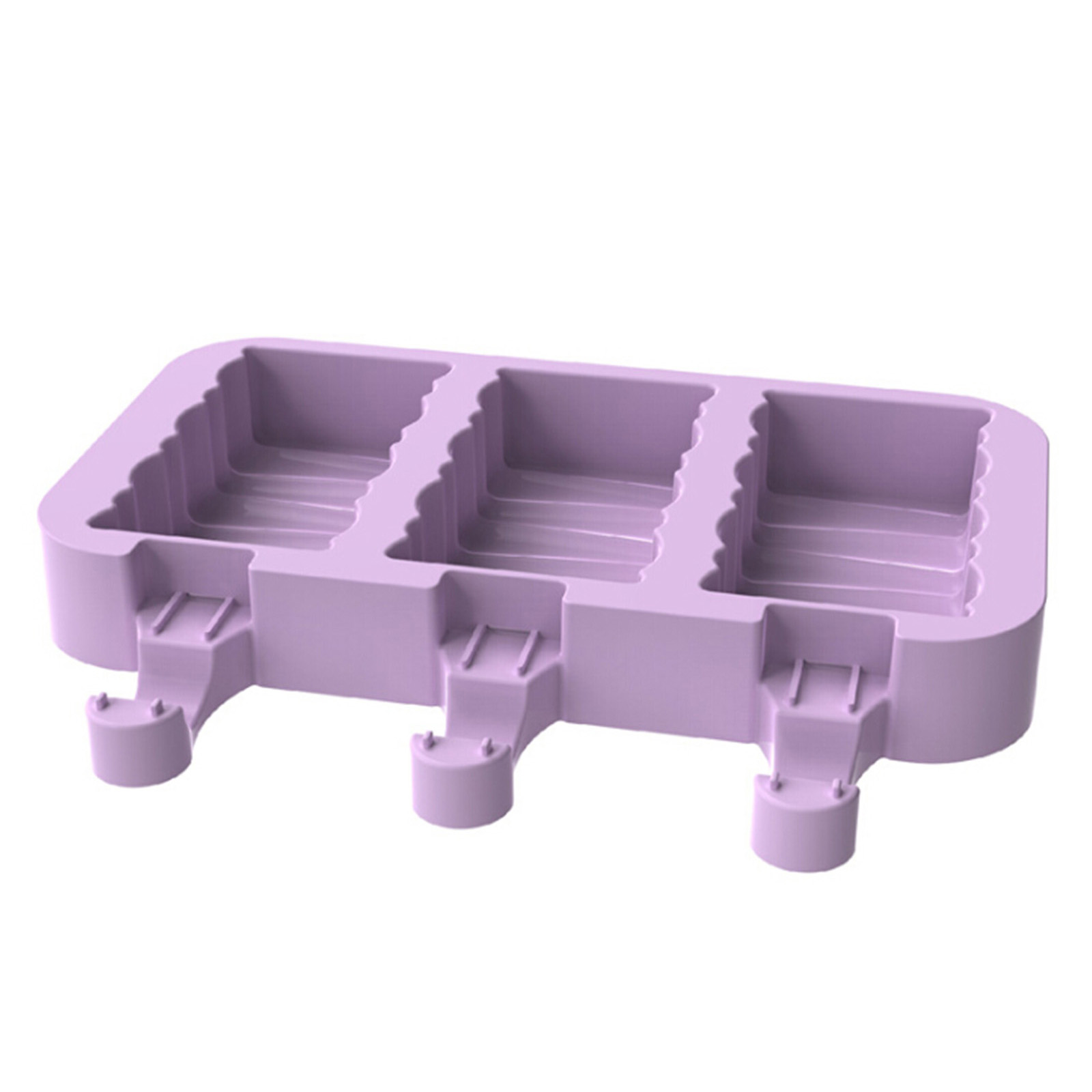 

Silicone Ice Cream Mold, 3 Cavities, Wave Ice Lolly Pop Maker for Homemade, 501 Original