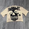 Vintage skull print cropped T-shirt