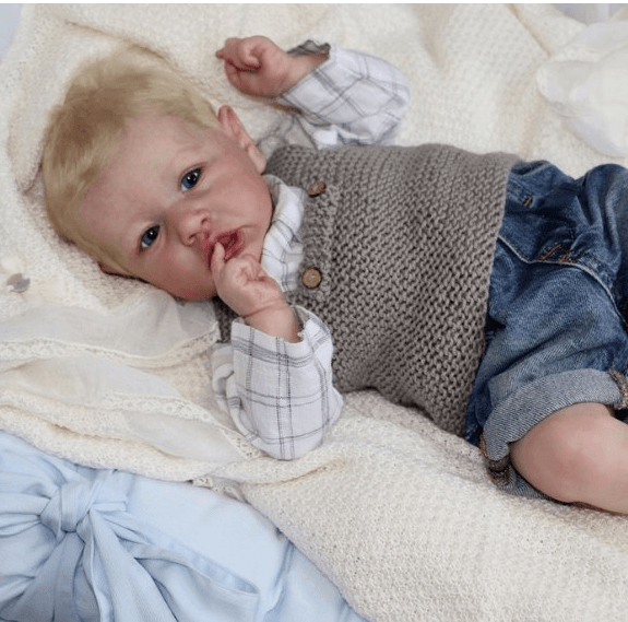 [Heartbeat💖 & Sound🔊] Reborn Toddler Baby Dolls 20" Realistic Lovely Silicone Weighted Baby Doll Boy Abriana, Birthday Gift 2023 Rebornartdoll® Rebornartdoll®