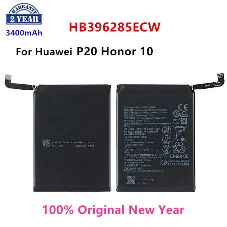 100% Orginal HB396285ECW 3400mAh Battery For Huawei P20 Honor 10 COL-AL00 COL-AL10 COL-TL00 COL-TL10 COL-L29 Batteries