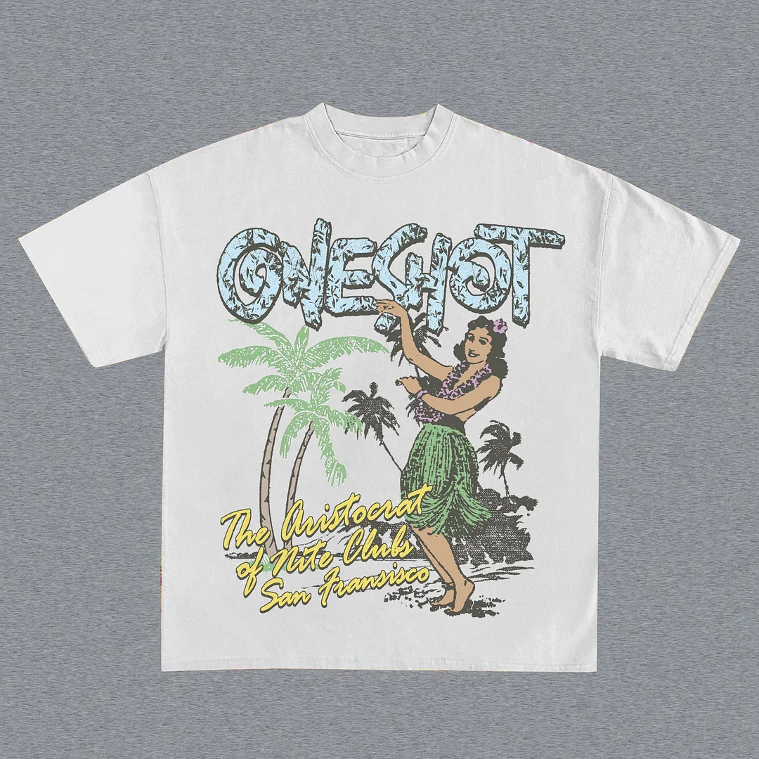 Retro casual trendy short-sleeved T-shirt