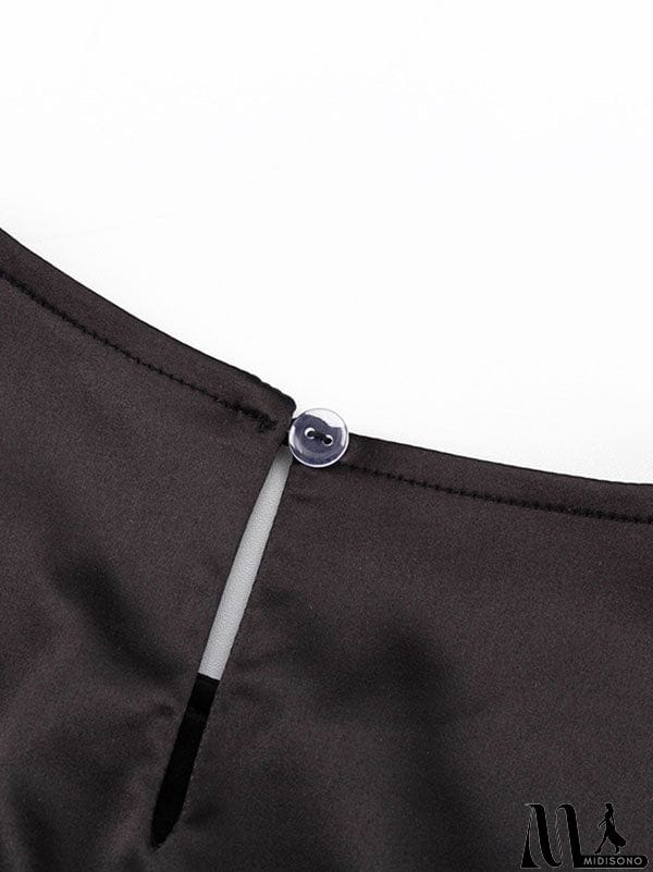 MidiSono - Casual Loose Long Sleeves Solid Color Round-Neck Maxi Dresses