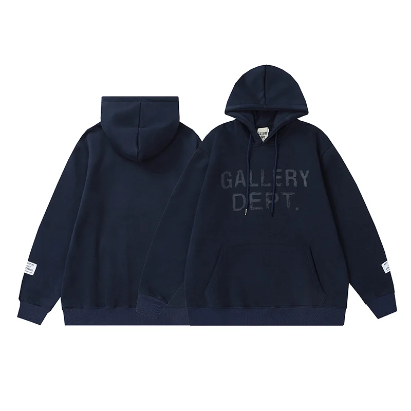 GALLERY Dept Letter Printing Hooded Sweater Unisex Hip Hop Loose Hoodie Coat