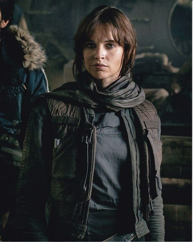 Felicity jones signed autographed rogue one a star wars story jyn erso Photo Poster painting