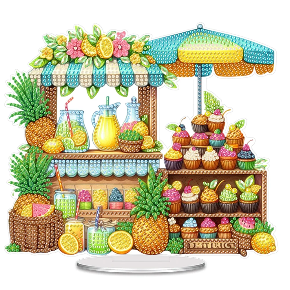 DIY Drink Stall Table Top Diamond Painting Acrylic Ornament Kits Home Decor