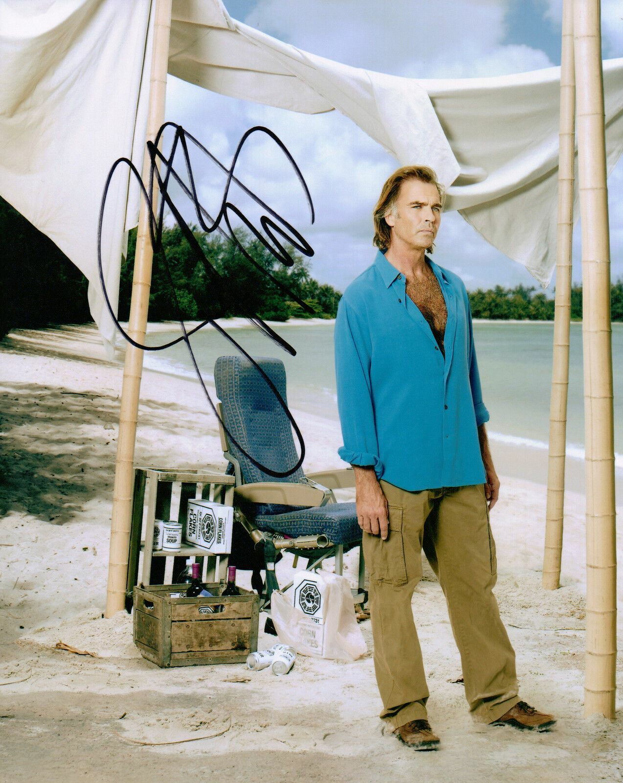 Jeff Fahey Autograph LOST Signed 10x8 Photo Poster painting (5611)