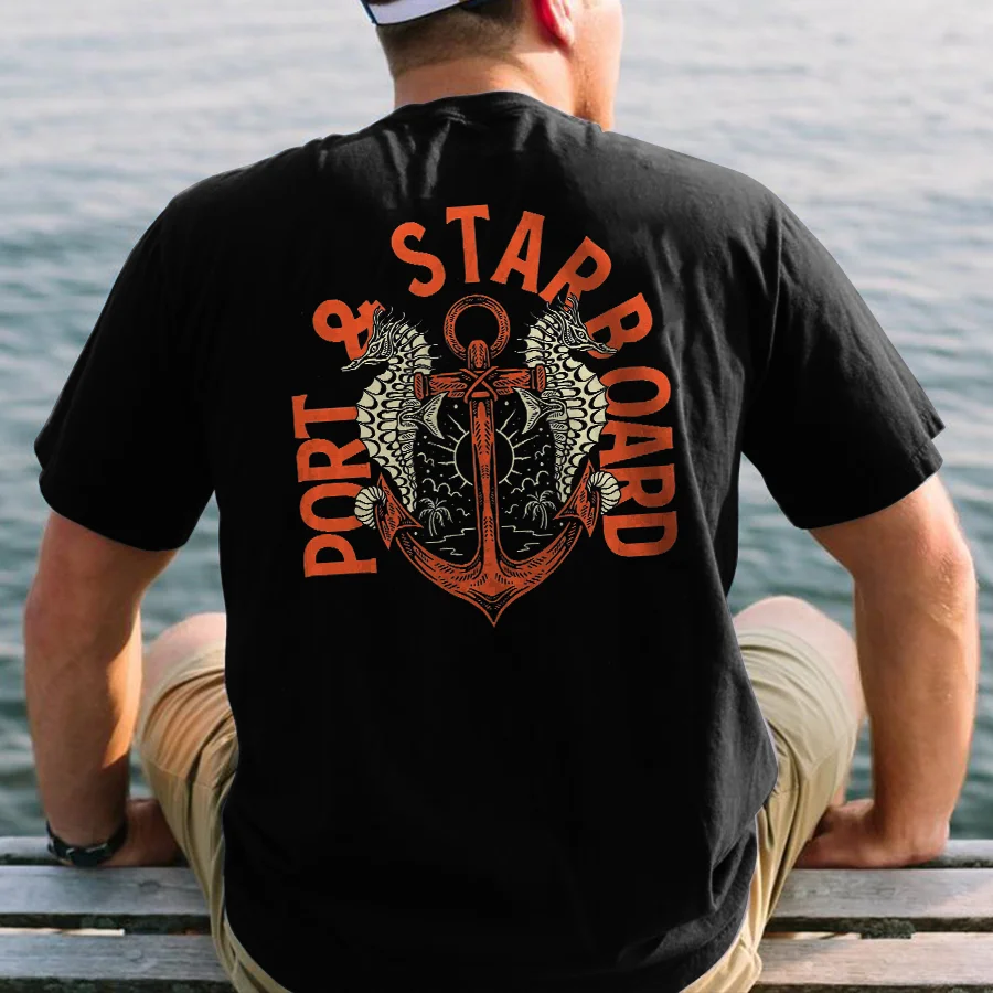 Port & Starboard Printed Men's T-shirt