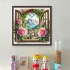 【Limited Stock Sale】Windows And Flowers-11CT Stamped Cross Stitch 50*50cm/19.69*19.69in