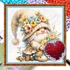 Floral Gnome Bead Embroidery Kit Pre-Printed Bead Cross stitch