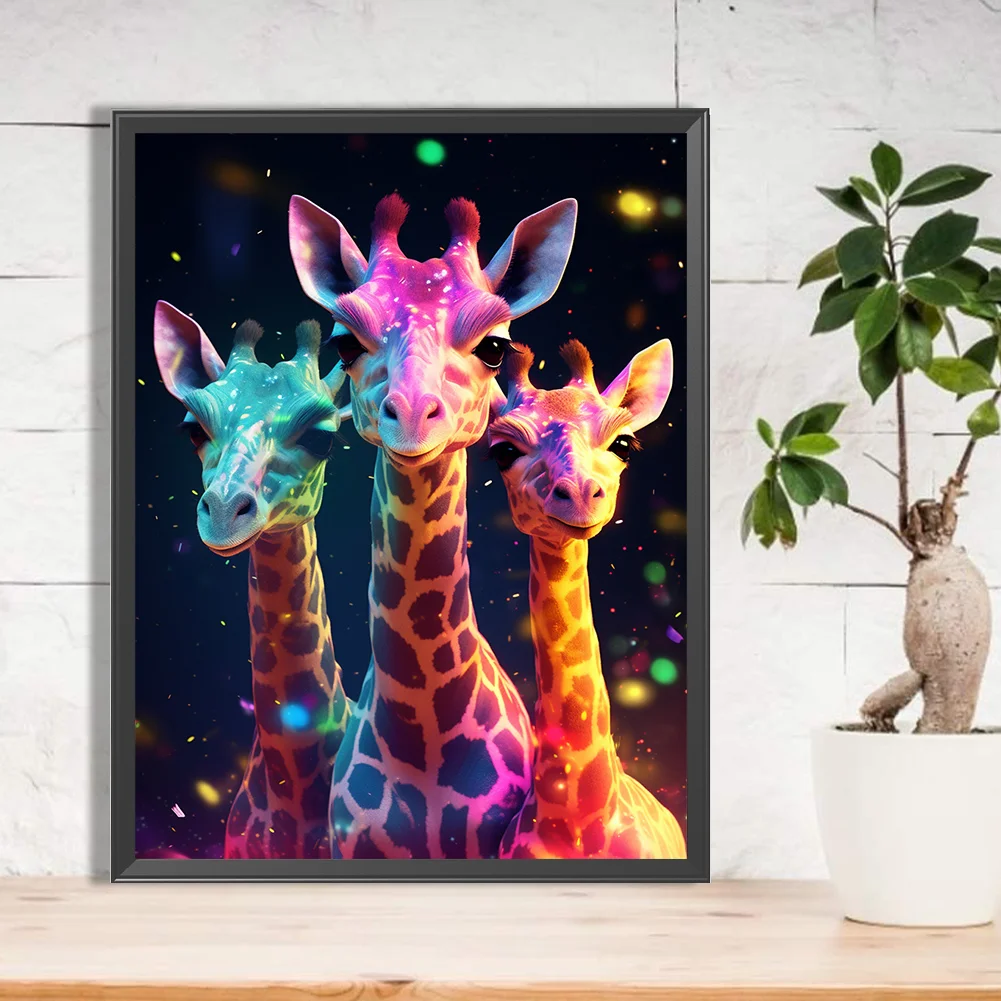 Diamond Painting - Full Round Drill - Giraffe(30*40cm)